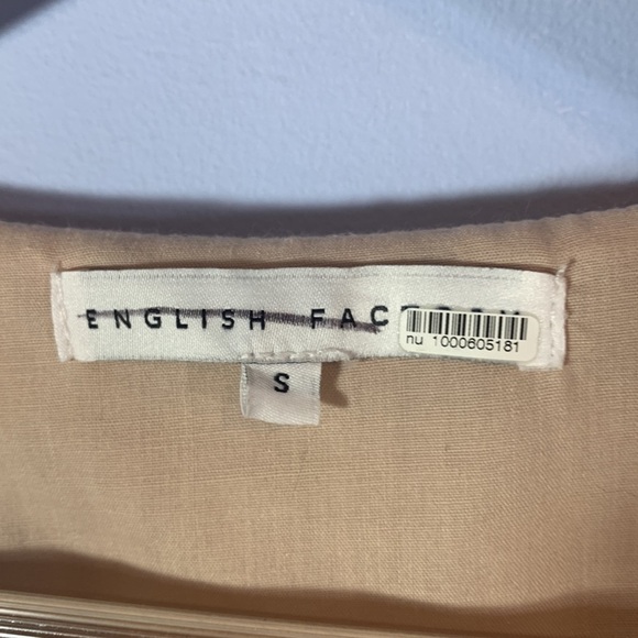 ANTHROPOLOGIE ENGLISH FACTORY FRONT KNOT BUTTON MIDI DRESS SMALL TAN FLANNEL - Picture 6 of 12